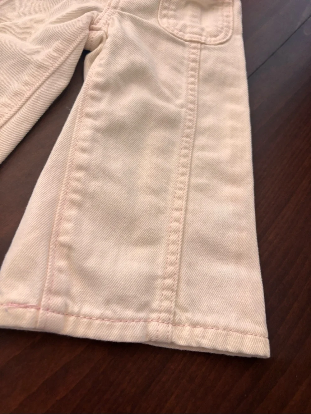 Old Navy Pastel Pink Wide-Leg Jeans with Front Patch Pockets